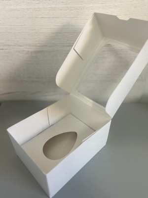 Caja Autoarmable Medio Huevo 12/16 con Visor